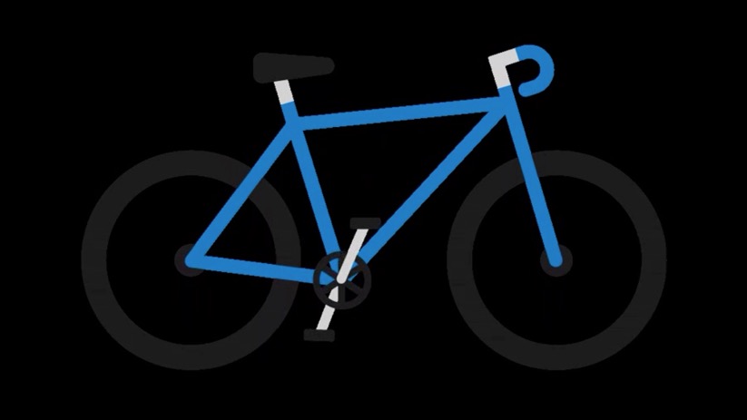 颠簸的自行车高清视频素材