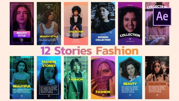 创意时尚AE模板(12 Stories Fashion)