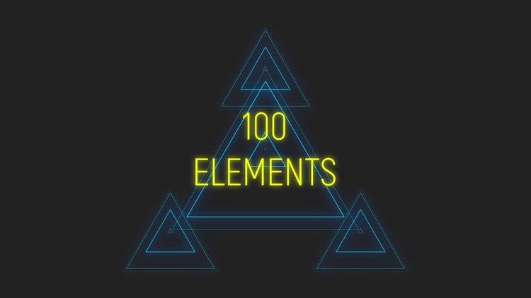 100个梦幻般霓虹灯发光元素动态动画AE模板