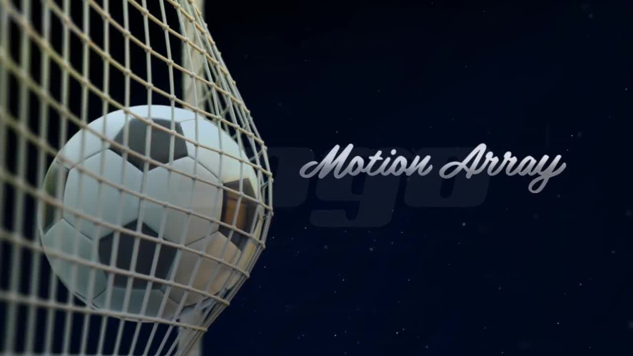 专业足球进球动画Logo展示AE模板