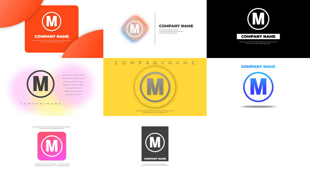 独特风格现代优雅动态动画标志pr模板Modern & Elegant Logo Pack