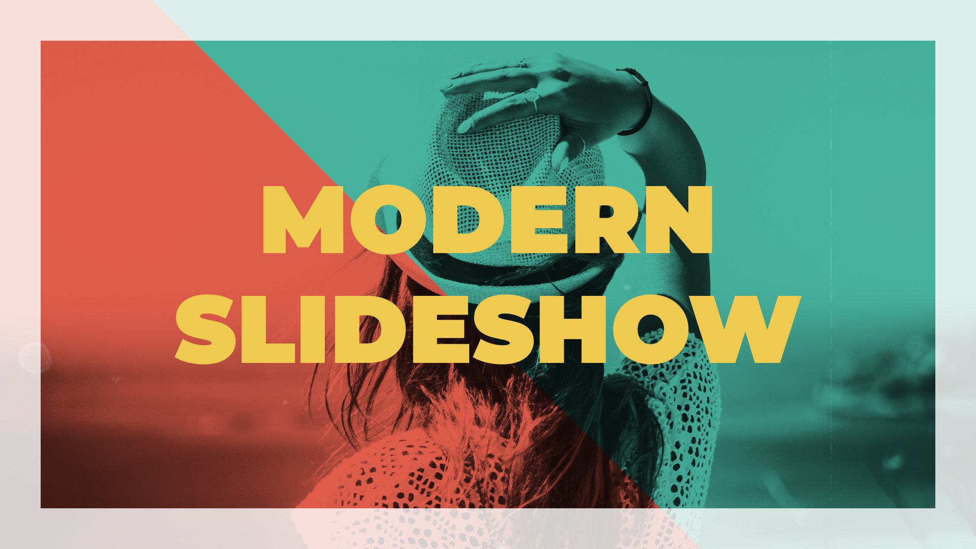 Slideshow现代风格文本动画和平滑过渡AE模板