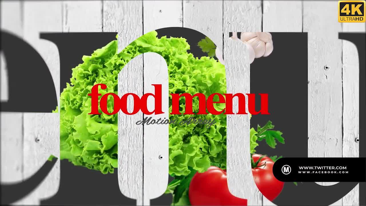 梦幻食物菜单4K动画AE模板