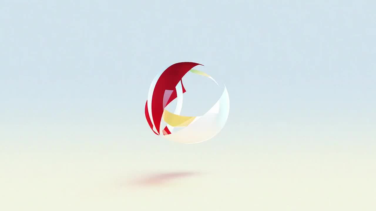 充满活力的球形logo动画展示AE模板