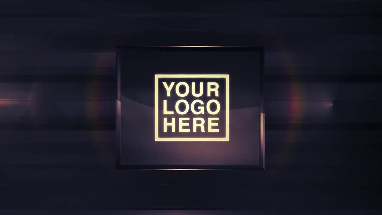 立体盒装logo文本动画展示AE模板