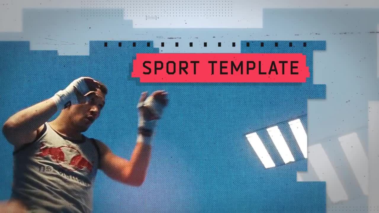动感十足的体育战斗动画AE模板