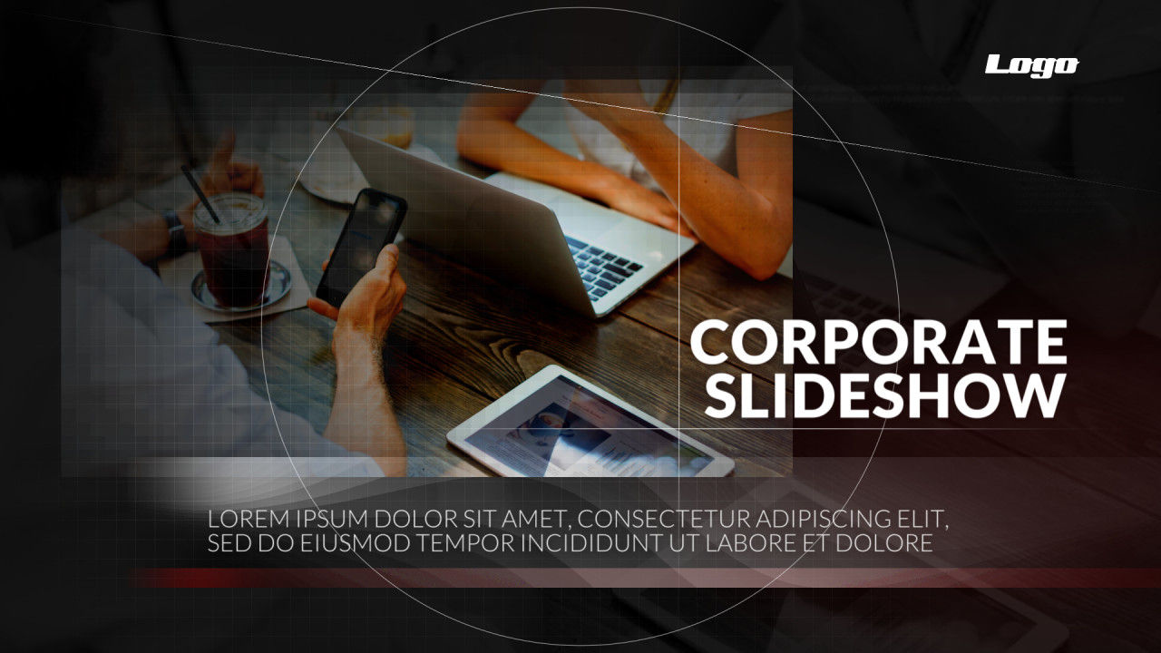 高分辨率动画标题幻灯片转场效果PR模板Corporate Slideshow