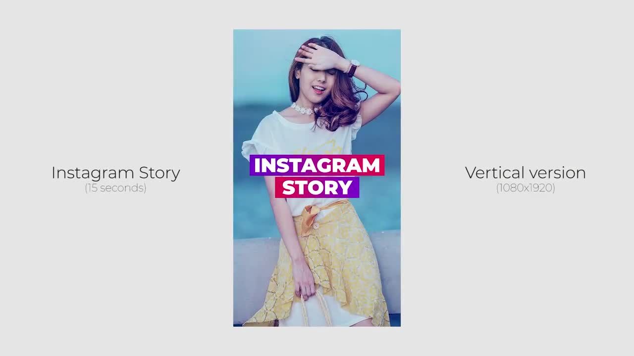 Instagram故事广告照片展示Pr模板