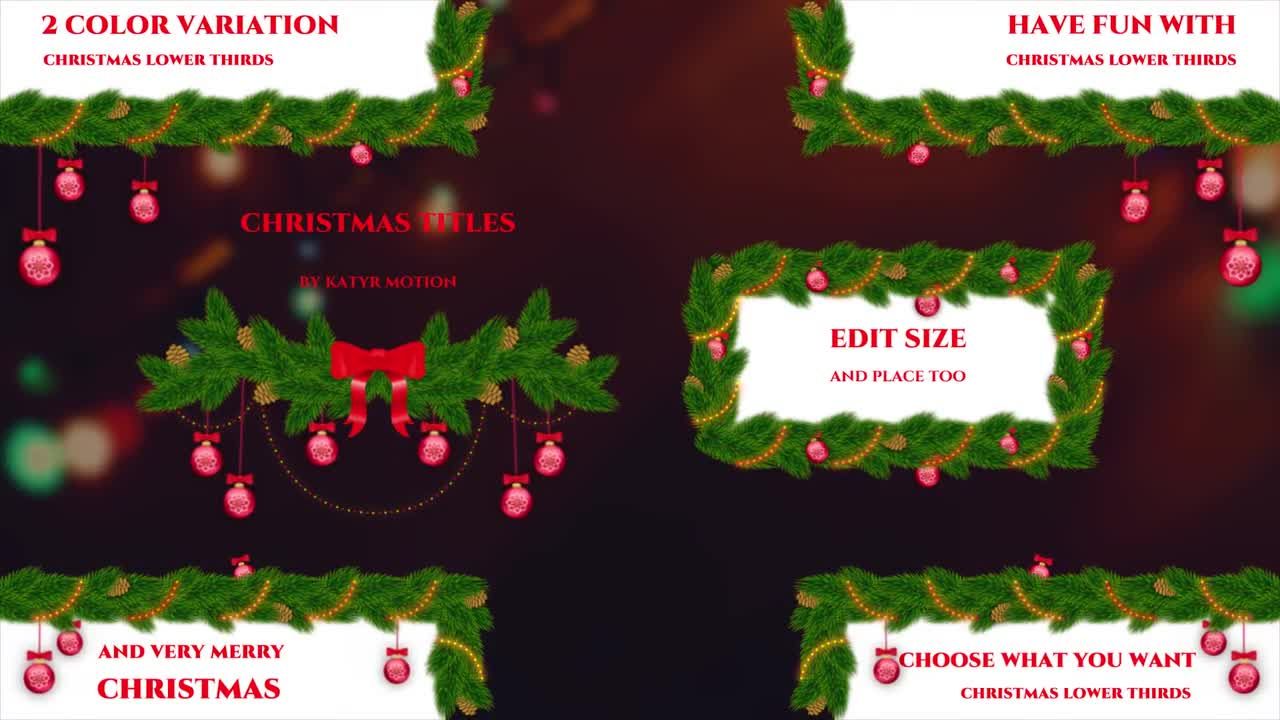 6个圣诞节标题文本动画PR模板