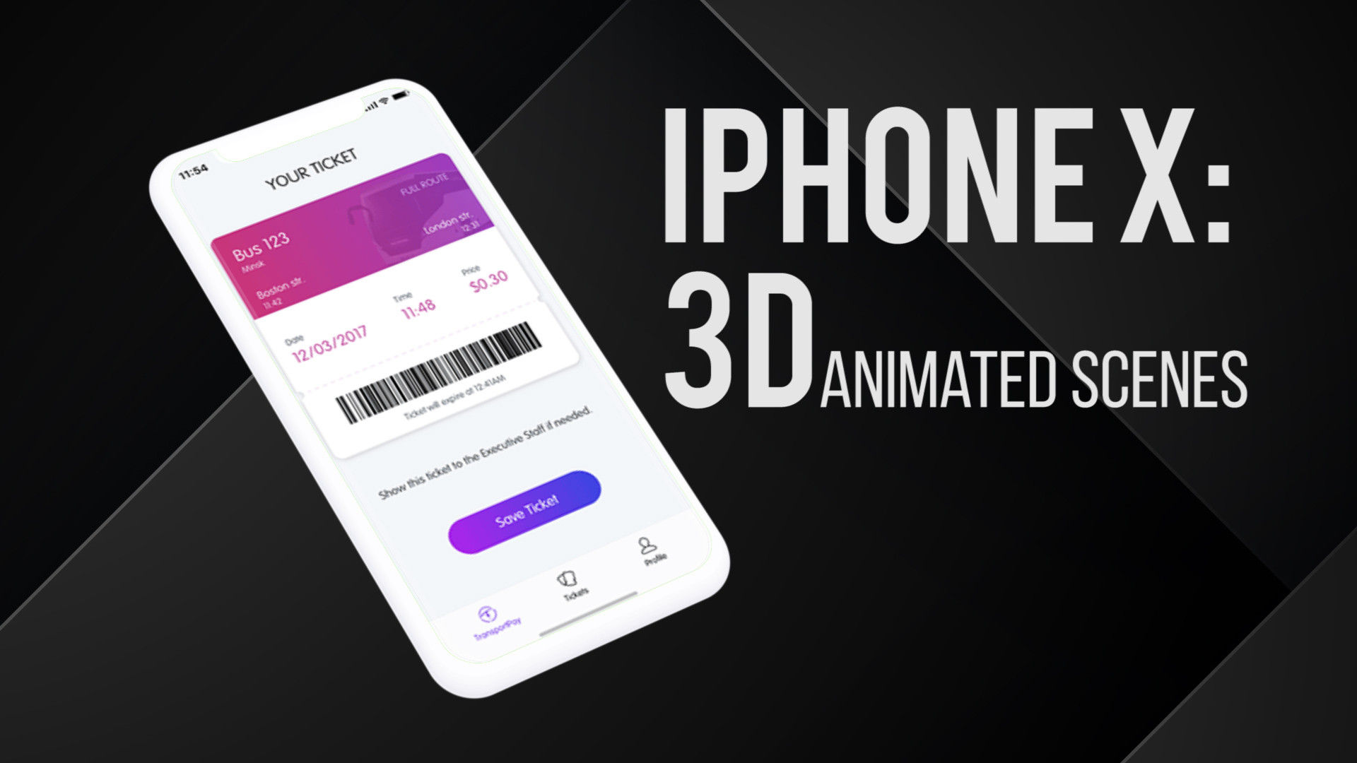 9个3D动画iPhone X介绍PR模板