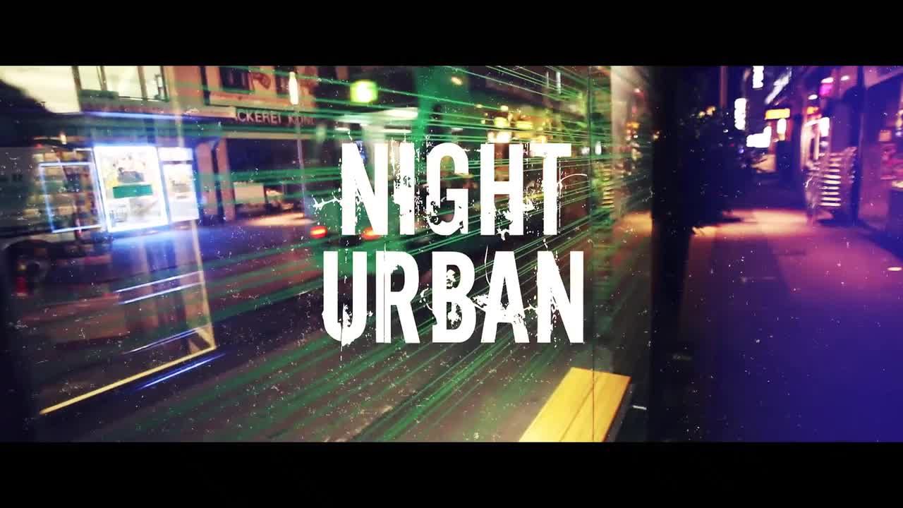 城市夜景PR幻灯片模板素材