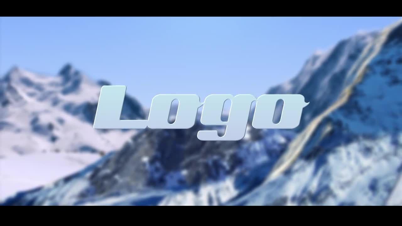 漂亮的山脉动画LOGO标志PR模板