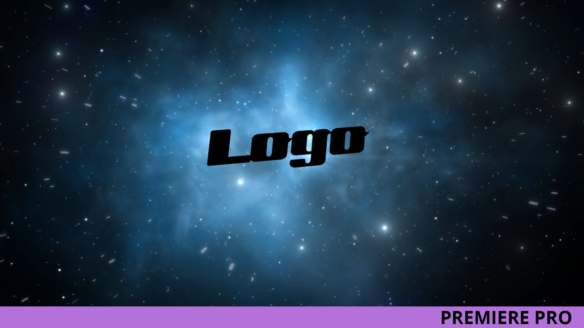 银河系太空标志LOGO展示PR模板