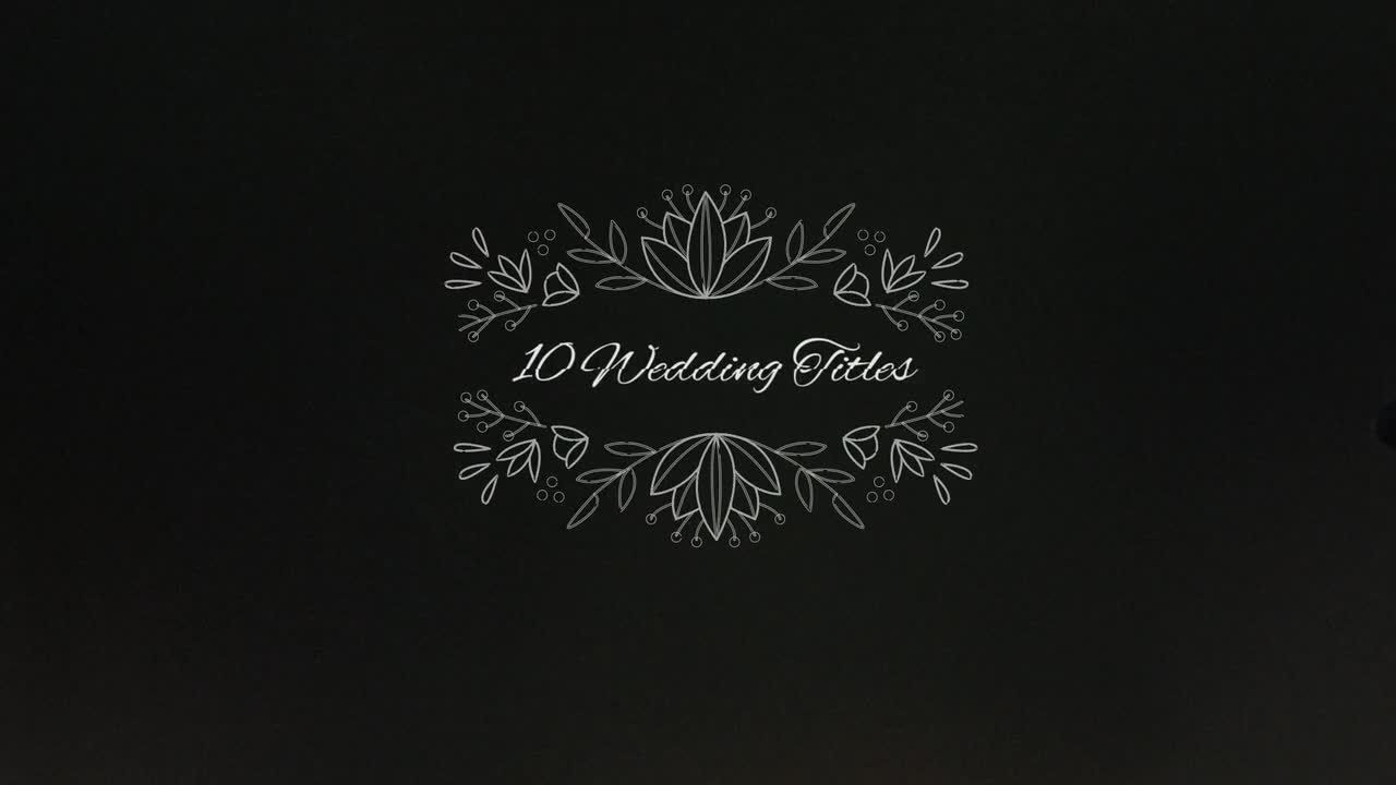 10个婚礼标题动画pr模板