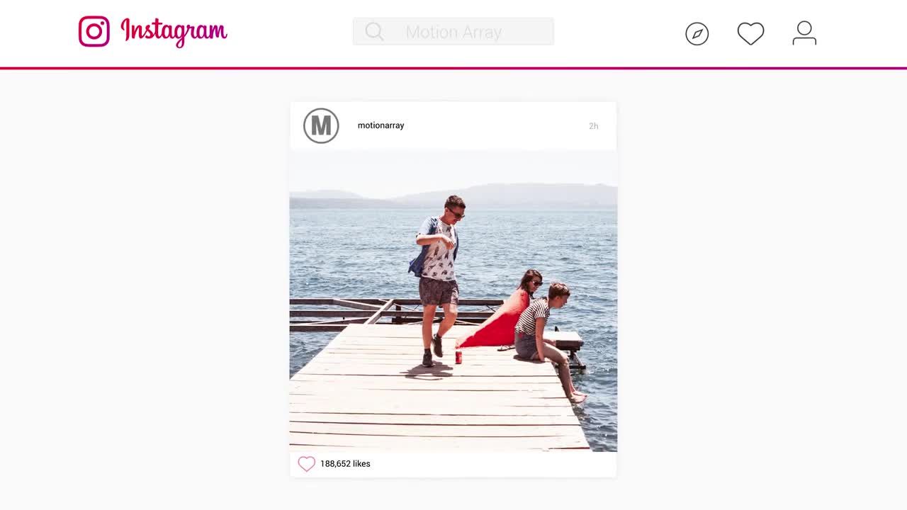 时尚现代简洁的动画Instagram促销AE模板