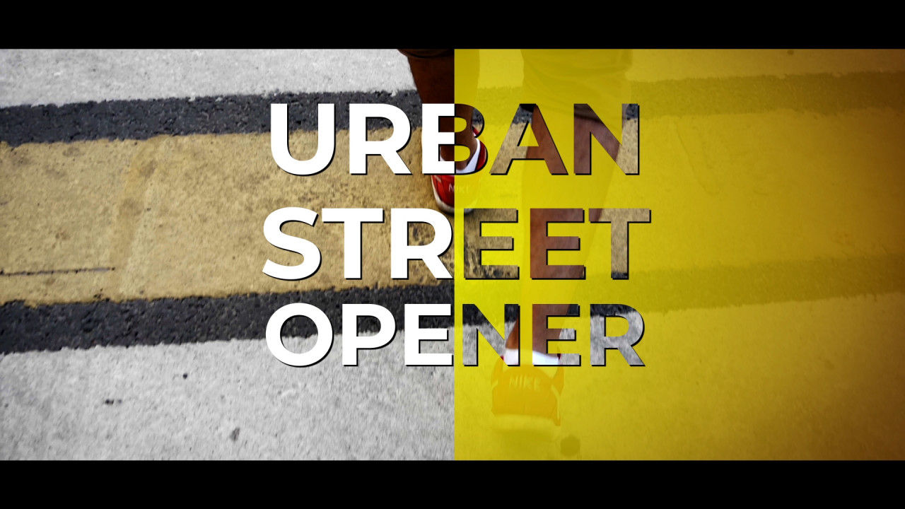 时尚创意超现代的城市街道开场白AE模板