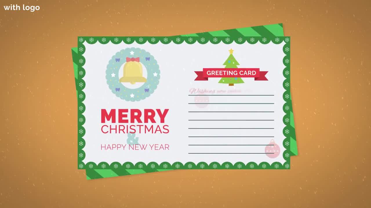圣诞节主题卡片设计AE模板
