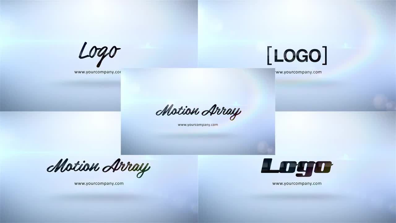 5种整洁和微妙的镜头光晕Logo图标AE模板