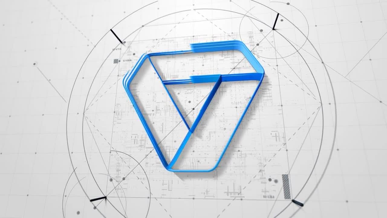 建筑绘画蓝图logo展示动画AE模板