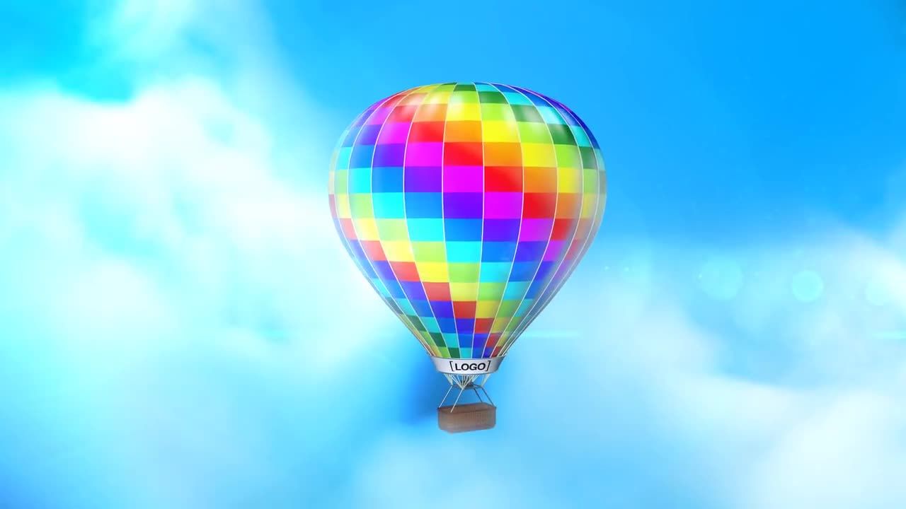 3D热气球徽标揭示AE模板