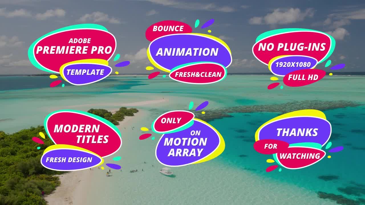 6个夏季独特标题动画PR模板