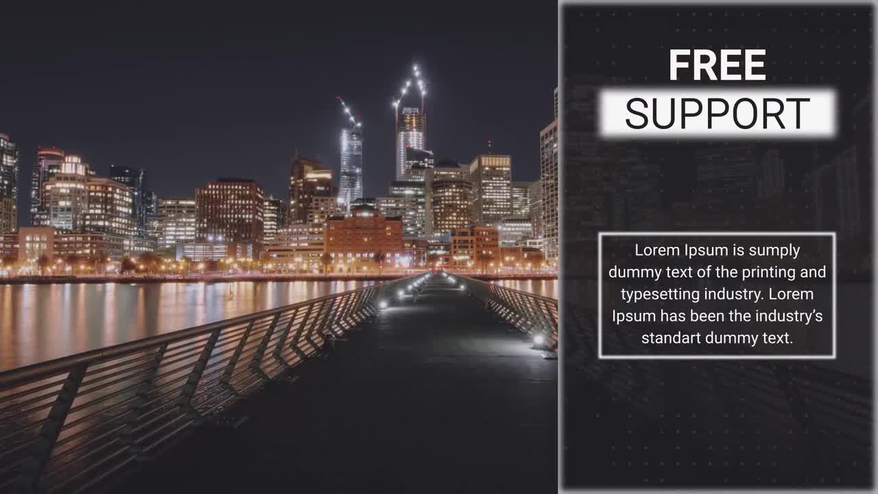  夜景幻灯片AE模板