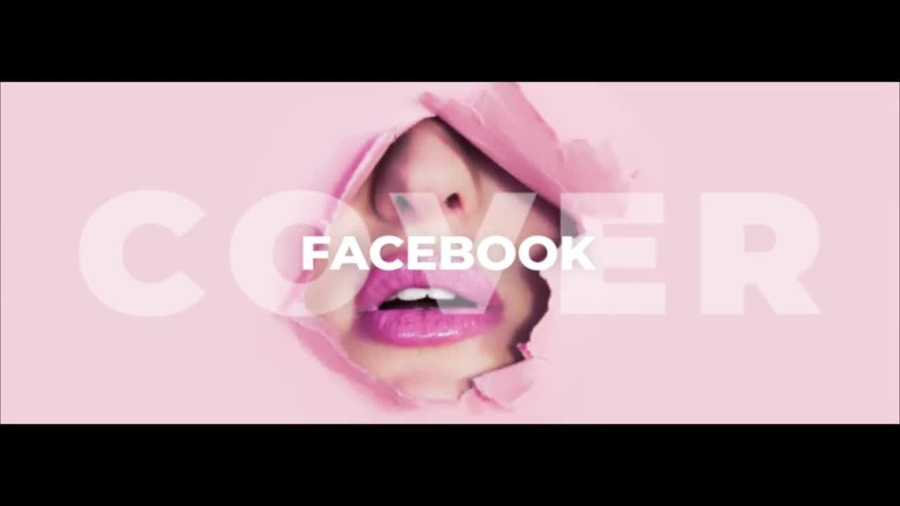 时尚过渡效果的Facebook封面AE模板