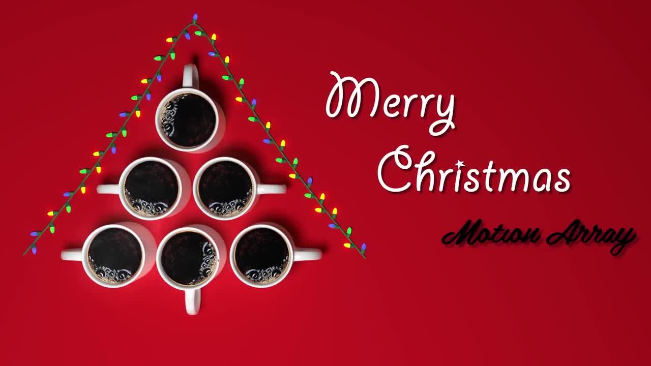 3D圣诞咖啡树AE模板