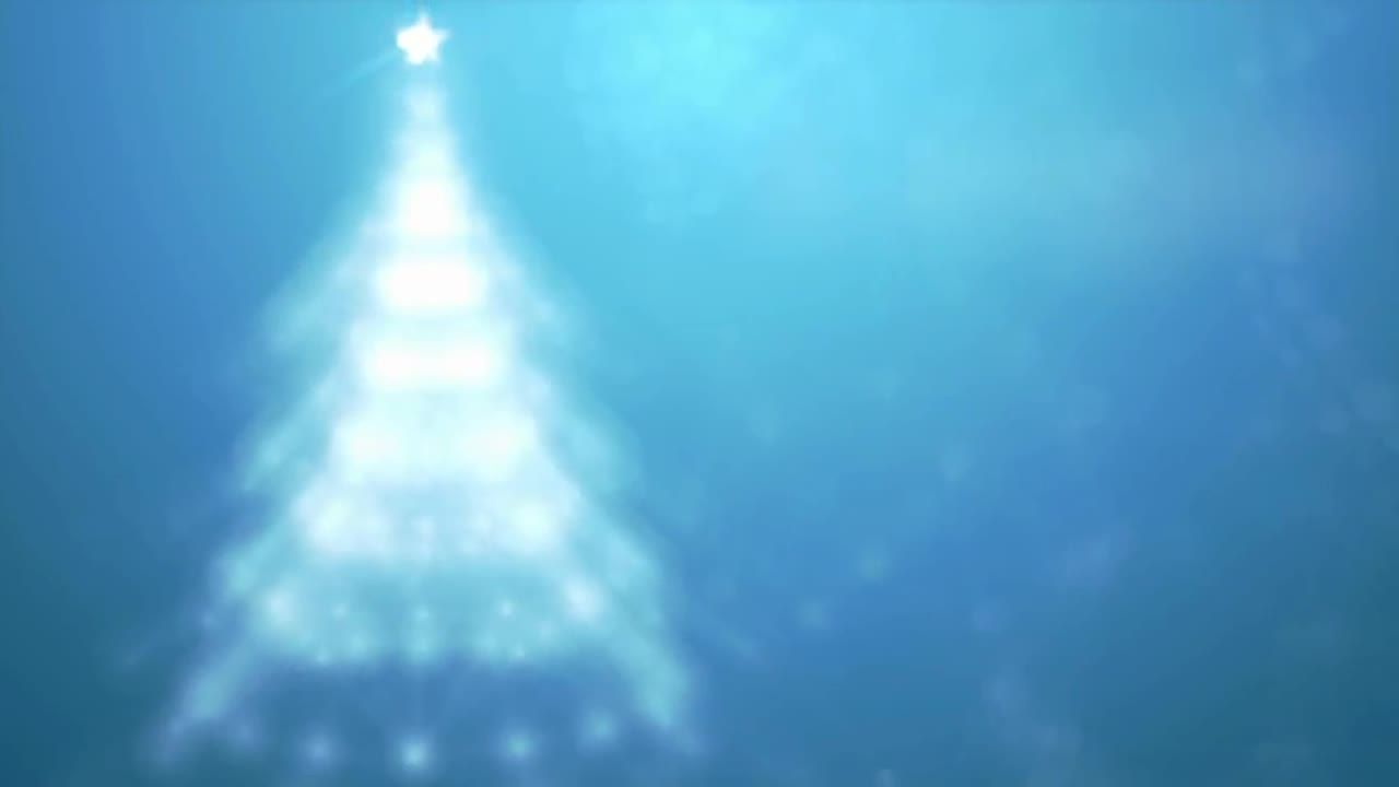 带有动态动画光条纹的圣诞树AE模板