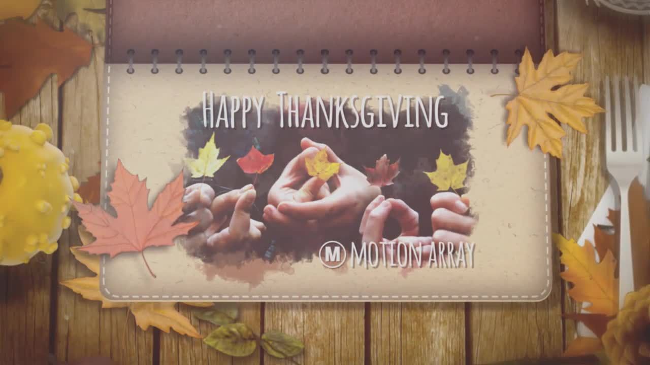 温暖漂亮精美的感恩节和秋天AE模板