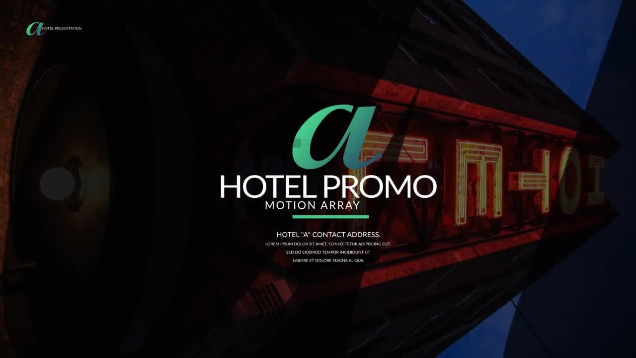 动画效果经典的酒店促销AE模板