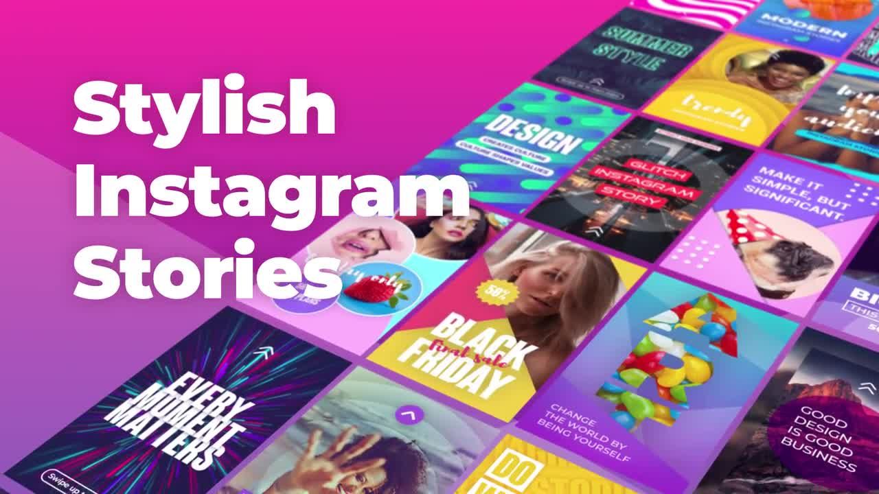 20个时尚的Instagram故事AE模板