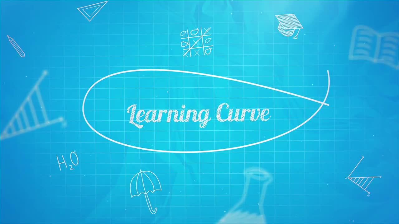 学习曲线动画开场视频AE模板