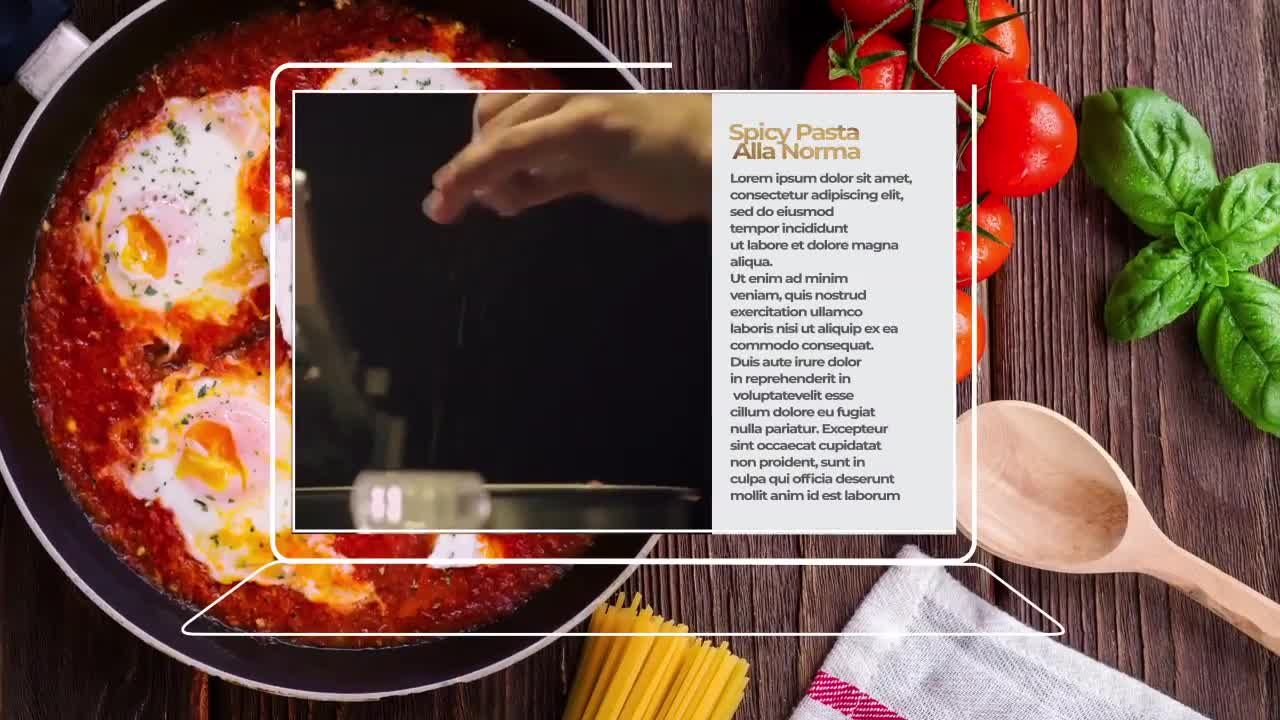 多汁的美食菜单宣传演示AE模板