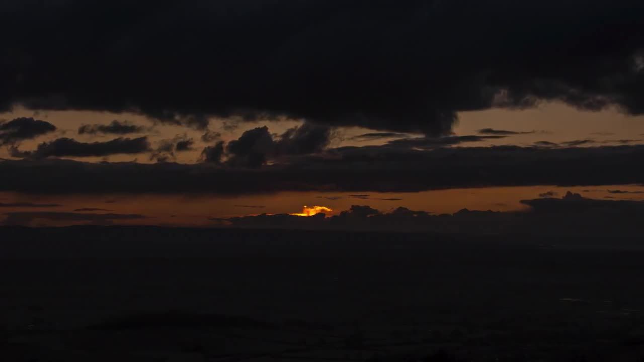 夕阳与乌云视频素材