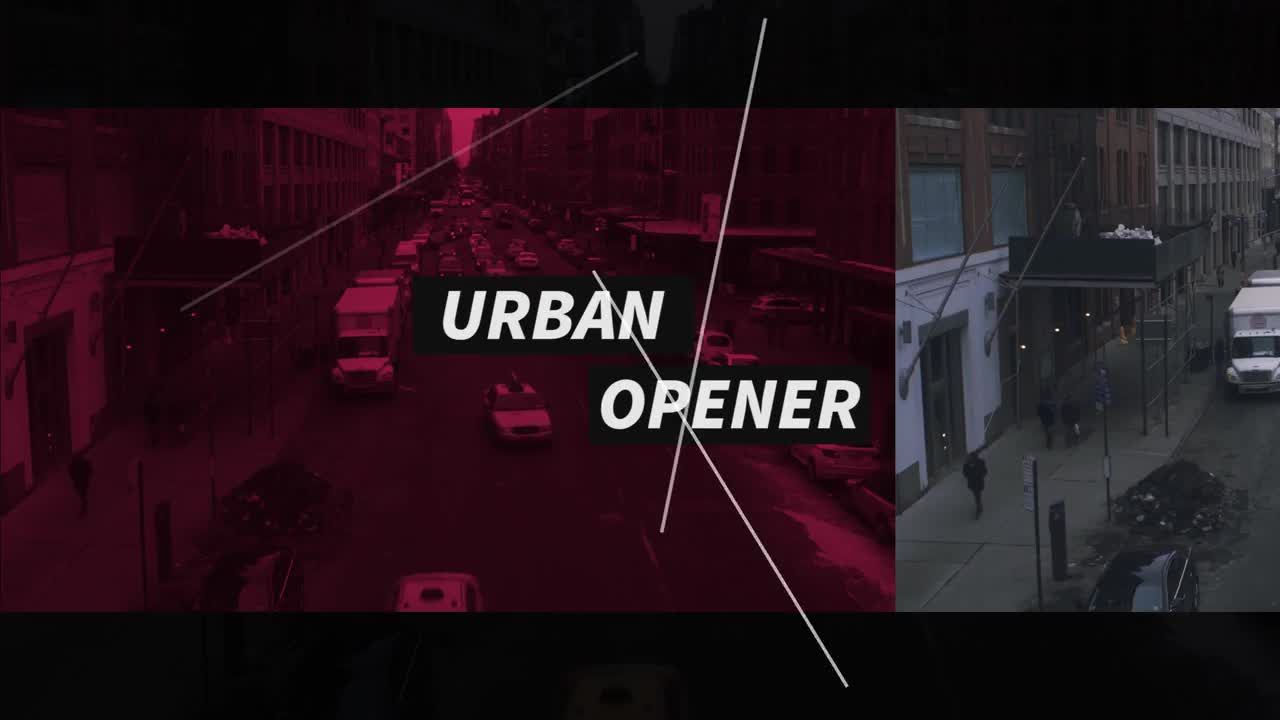 城市开场动画视频PR模板