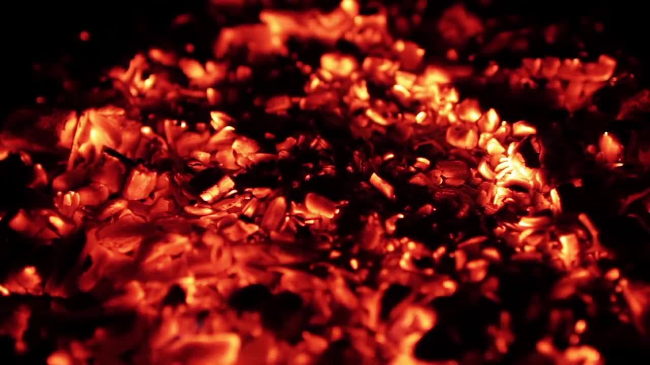 燃煤燃烧火焰视频素材