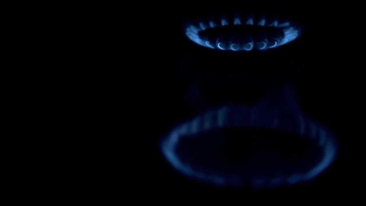 厨房蓝气火焰视频素材
