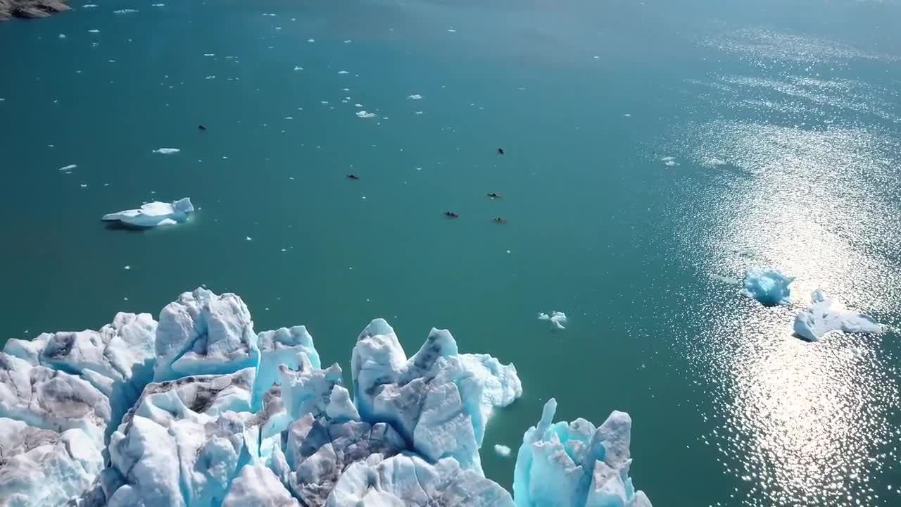 冰川空中俯瞰视频素材
