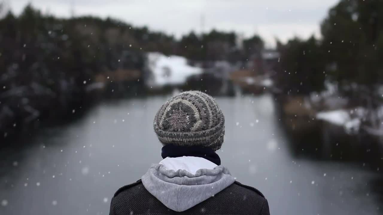 冬季运河美景视频素材