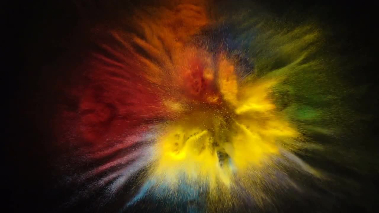彩色粉末慢动作爆炸特效视频素材
