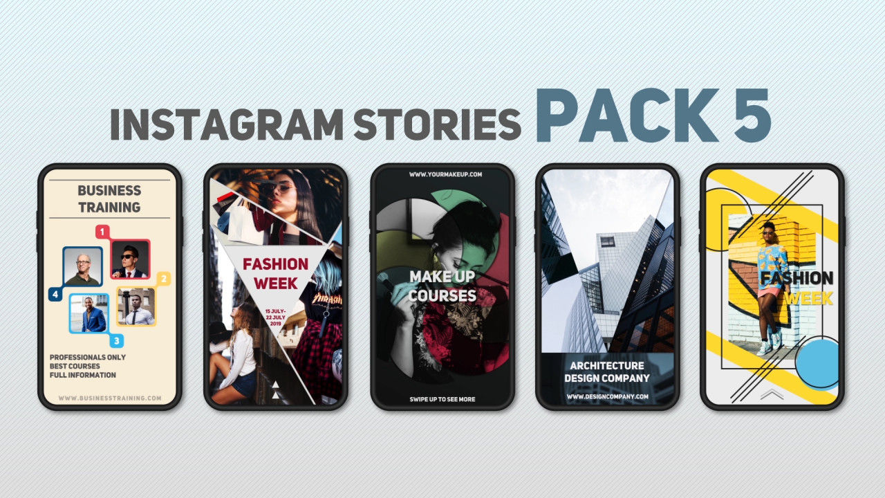 旅行度假Instagram故事照片展示AE模板