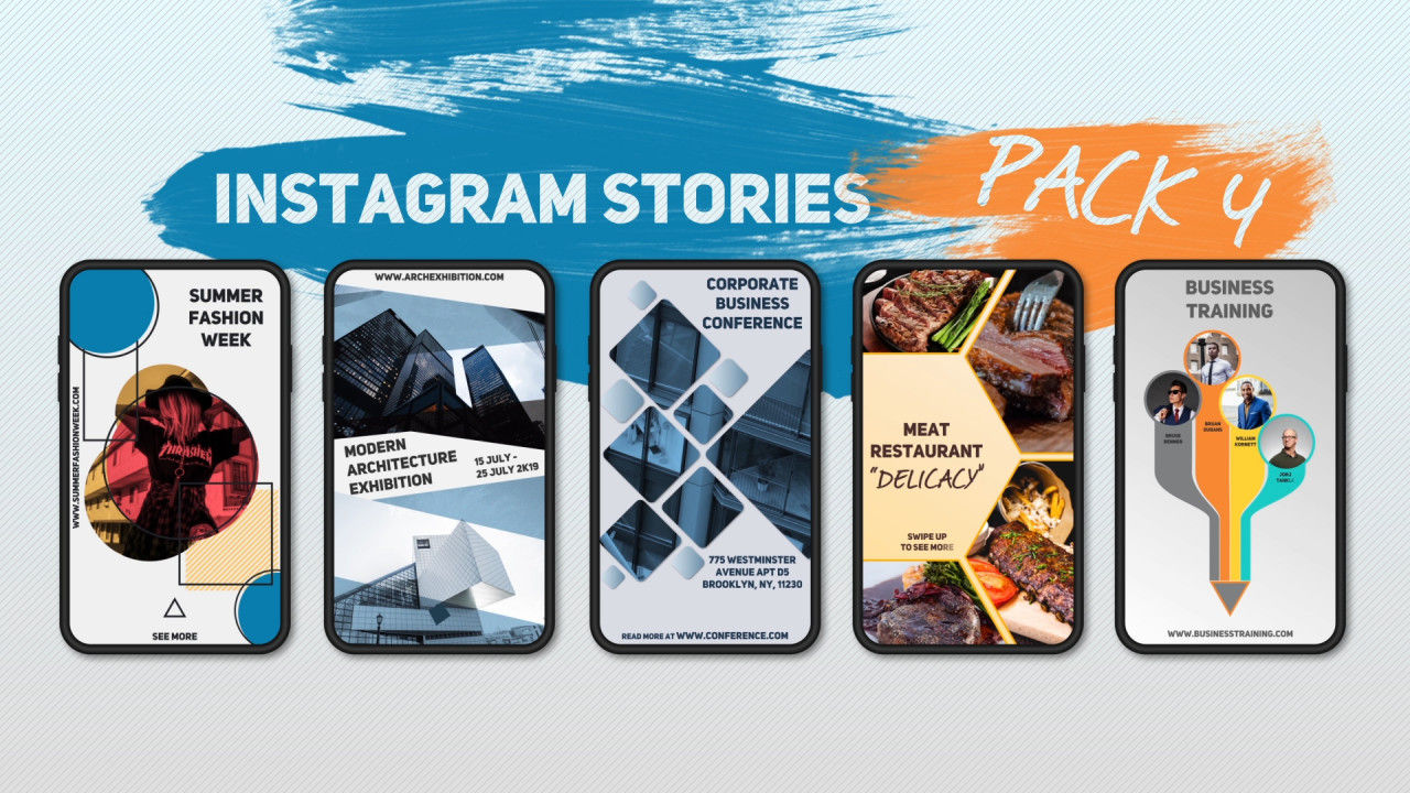 5个Instagram故事AE模板
