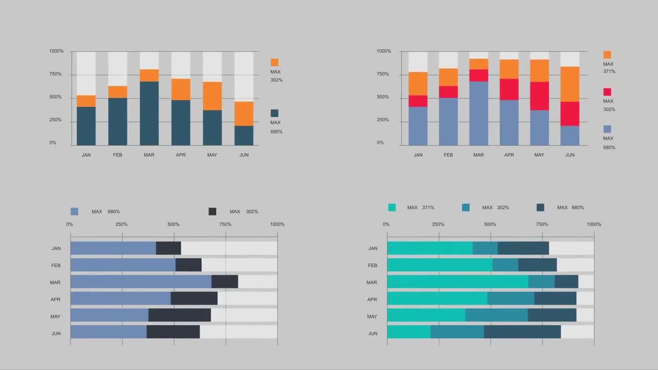 简洁动态公司介绍数据分析视频动画AE模板