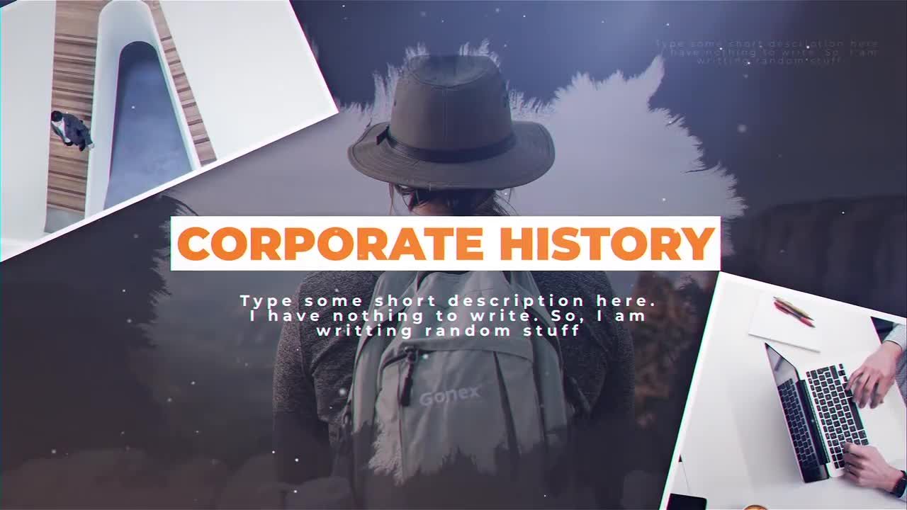 创意企业年代历史宣传片头AE模板