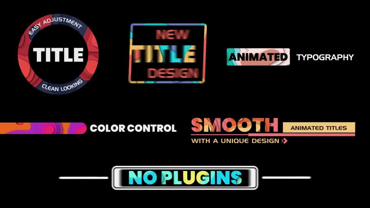 6个独特彩色标题动画效果AE模板