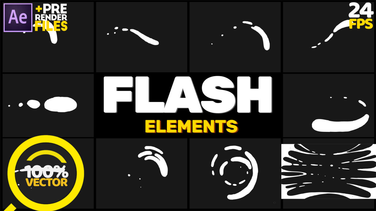 10个Flash元素快速动画AE模板