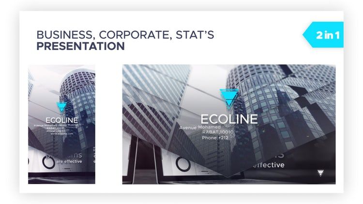 公司统计数据演示AE模板