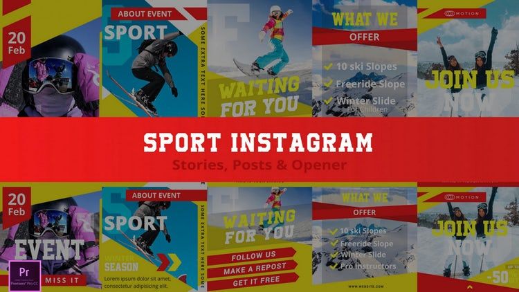 体育Instagram故事促销pr模板