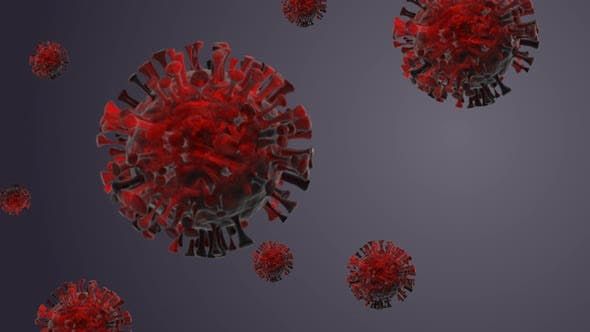 3d效果渲染的冠状病毒视频
